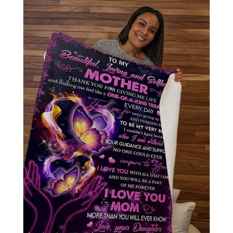 To My Mom - From Daughter  - A370 - Premium Blanket