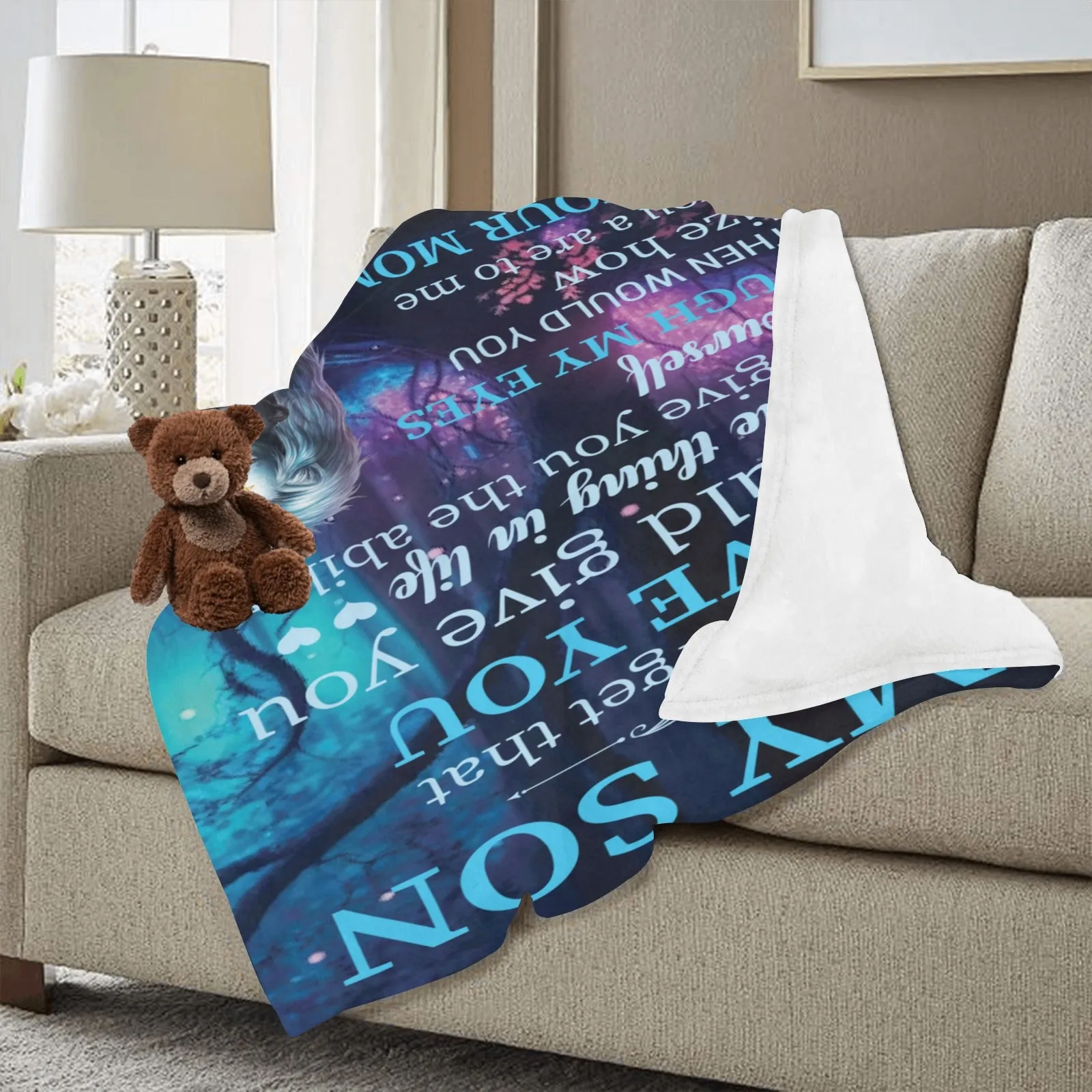 To My Son Ultra-Soft Micro Fleece Blanket 50"x60" (Thick)