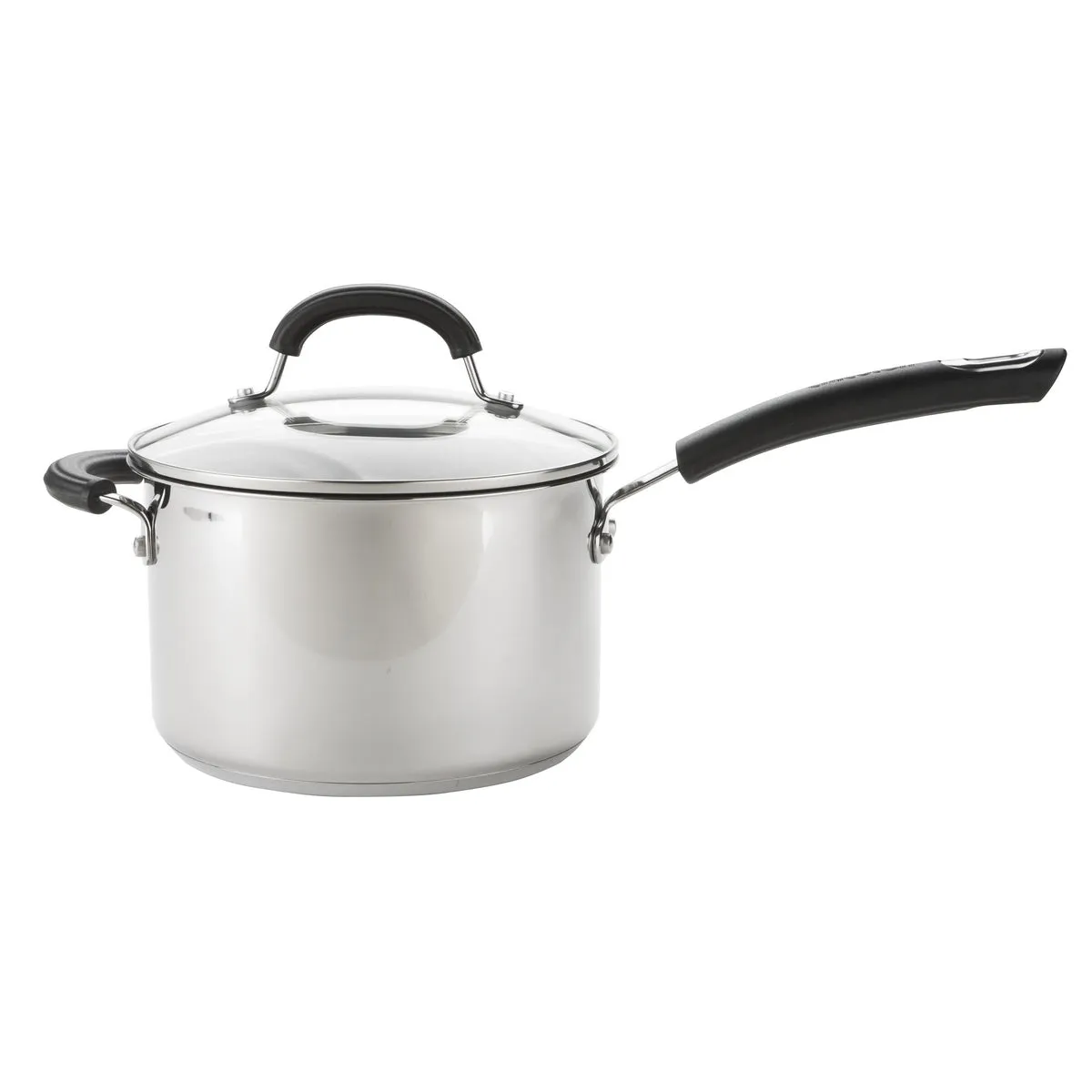 Total Stainless Steel Non-Stick Saucepan & Lid Set - 3 Pieces