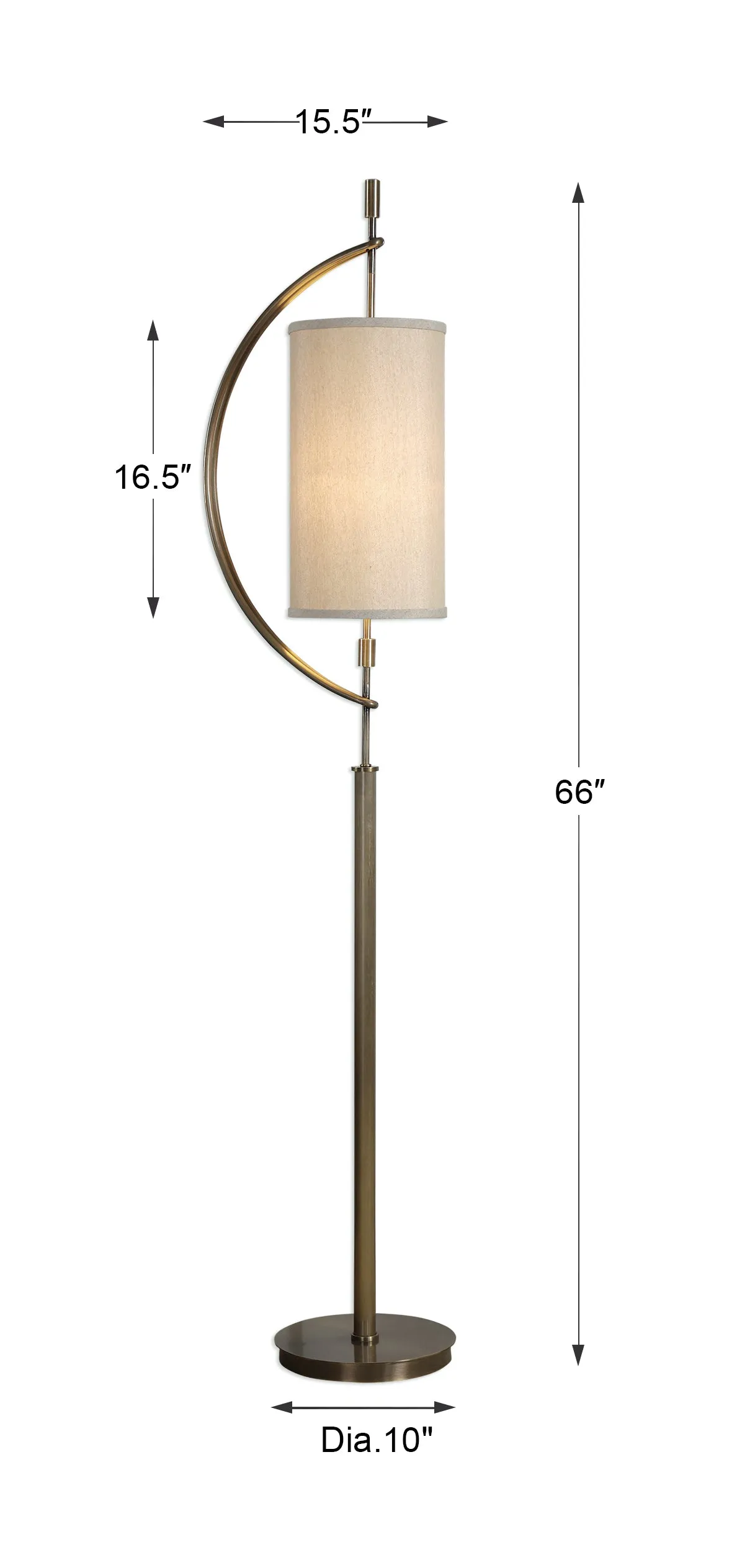 Uttermost Balaour Antique Brass Floor Lamp