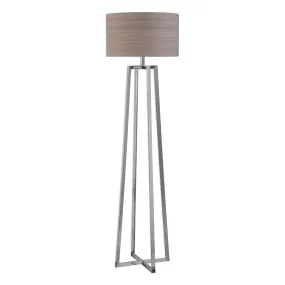 Uttermost's Keokee Polished Nickel Floor Lamp Designed by Jim Parsons