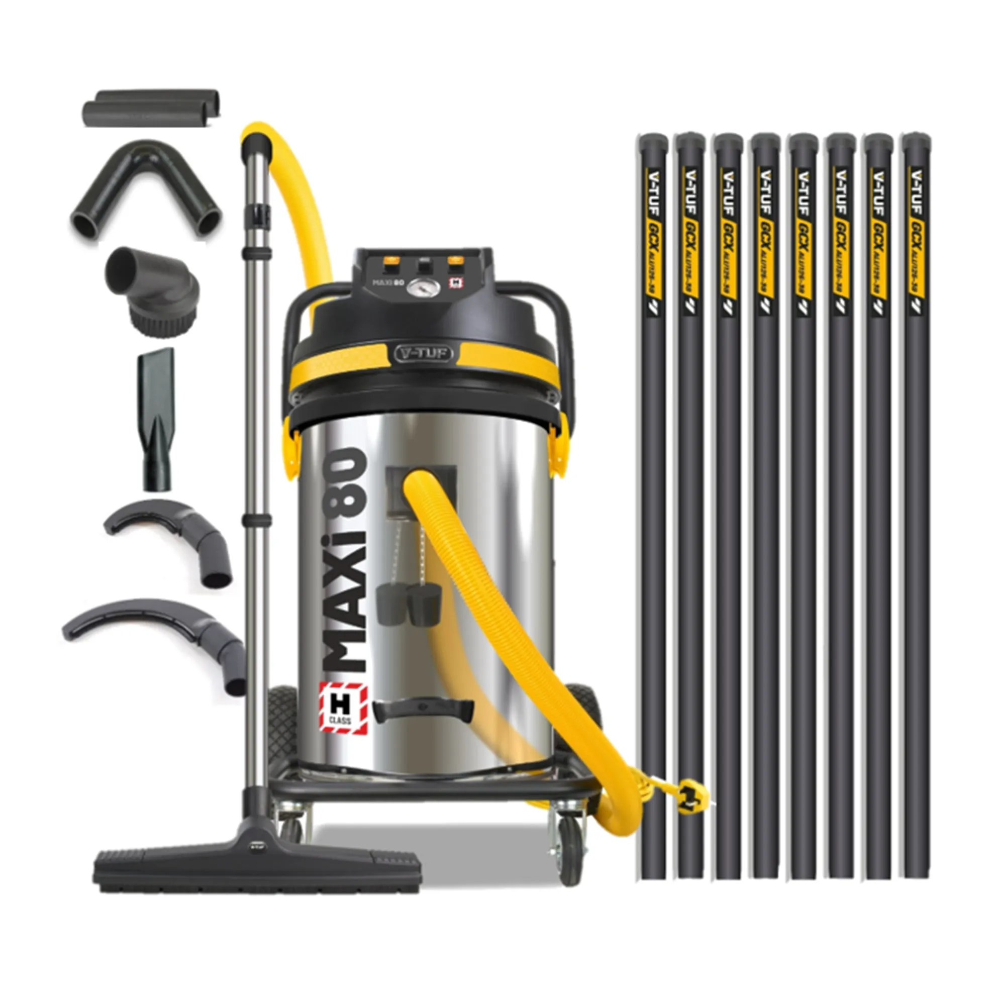 V-TUF MAXIH80240KIT2 Hazardous Vacuum Cleaner - 80L 3500W -  Inc 10M Reach Kit