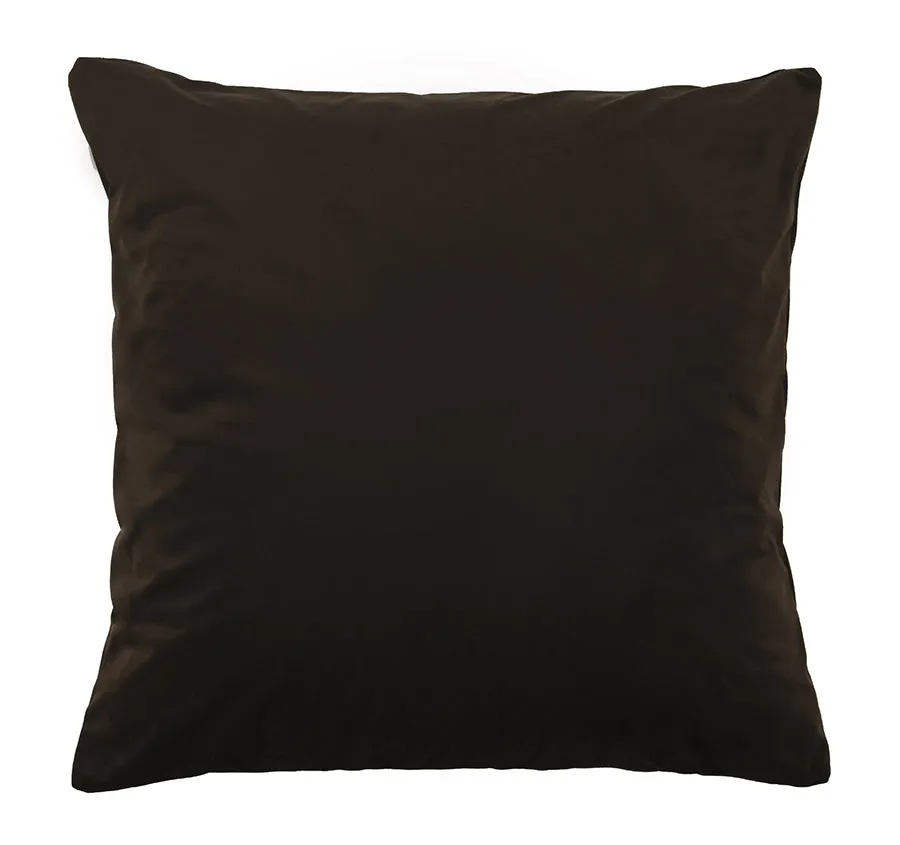 Vivid Coordinates Velvet European Pillowcase Chocolate