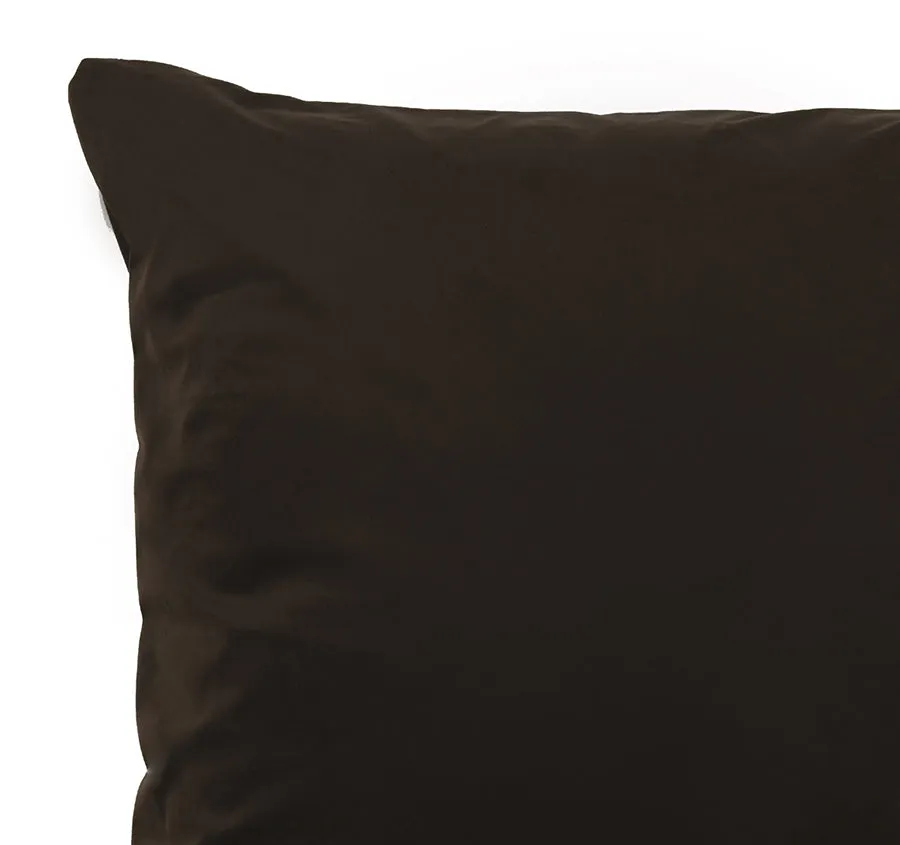 Vivid Coordinates Velvet European Pillowcase Chocolate