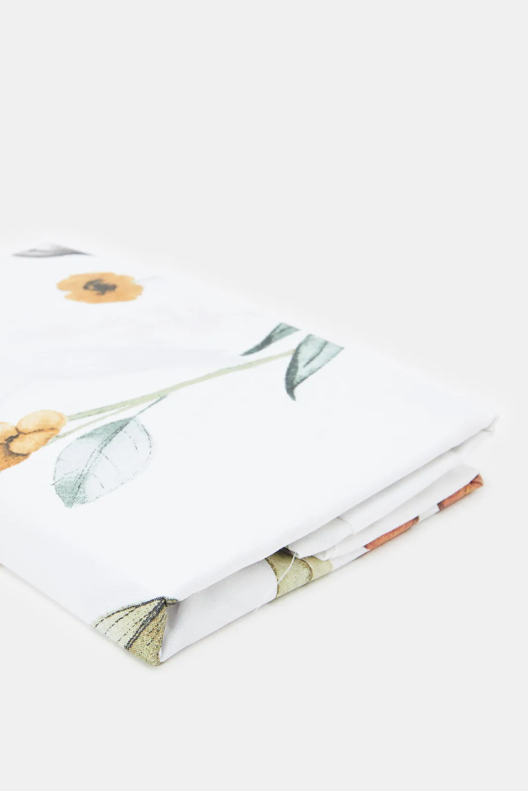 White And Pink Floral Printed Pillowcase Set (2 Piece)