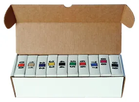 White Dispenser Box for Color Code Rolls - Keep Your Filing Labels Neat and Organized with Capacity for 10 Rolls - Perfect for Automotive, Office, Home, or Business Use