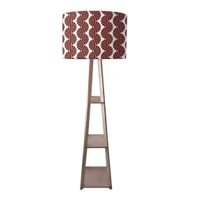 Wooden Corner Lamps with Shelves  -   Brown Retro Art