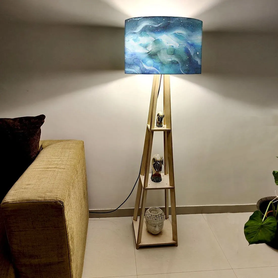 Wooden Floor Lamp Stand Only for Bedside Light - Space