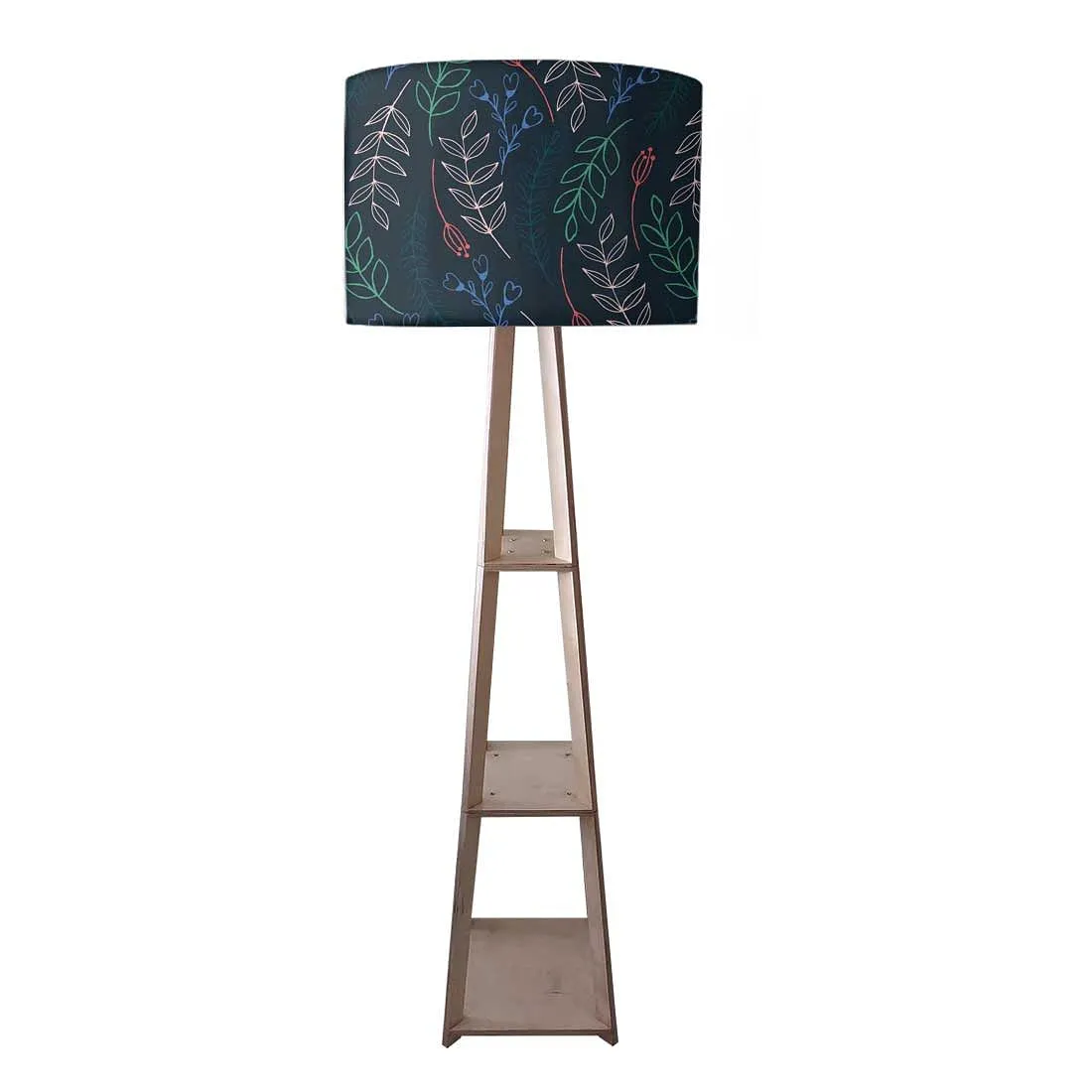 Wooden Tripod Floor Lamp  -   Colorful Branches