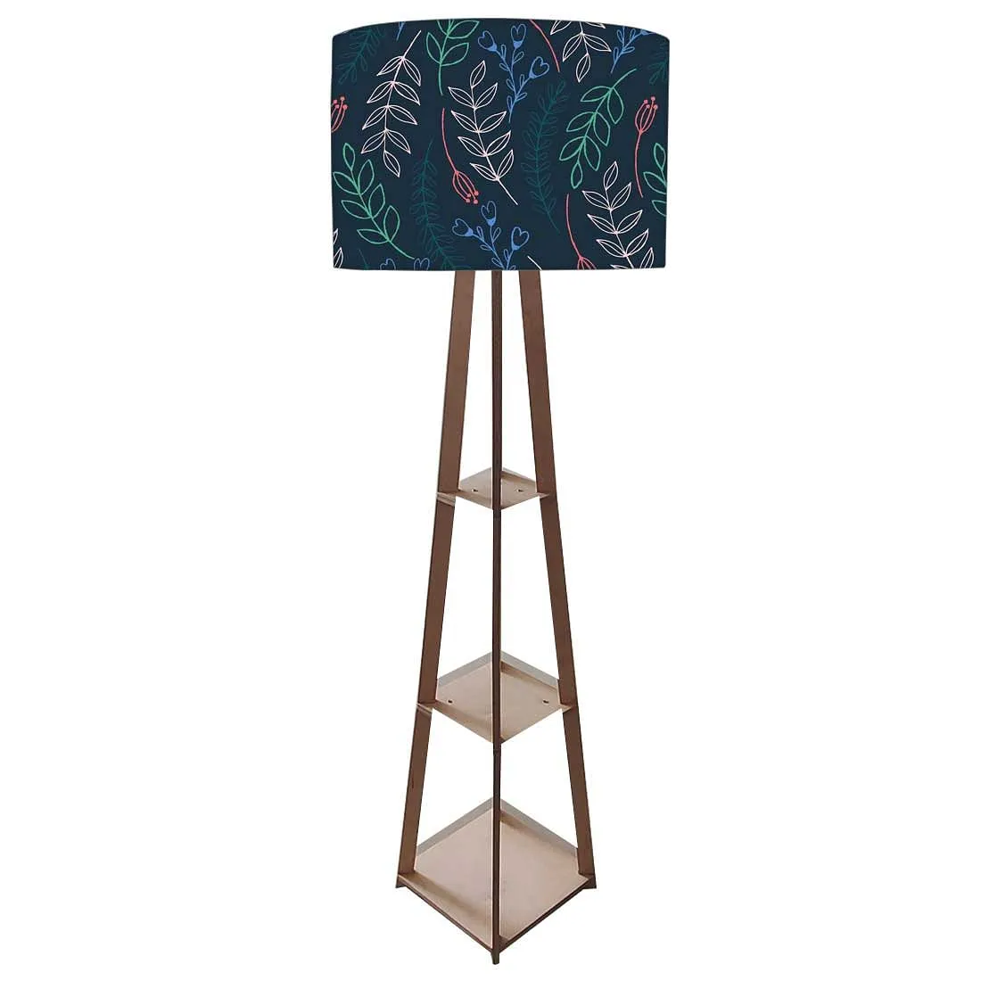 Wooden Tripod Floor Lamp  -   Colorful Branches