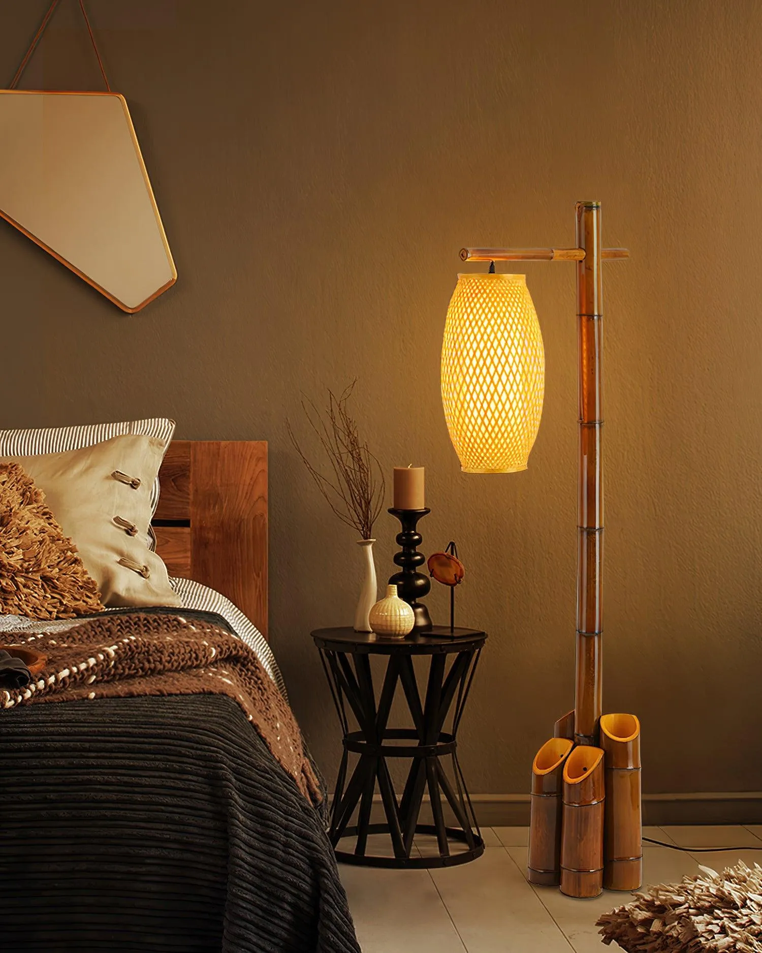 Zen Bamboo Tube Floor Lamp