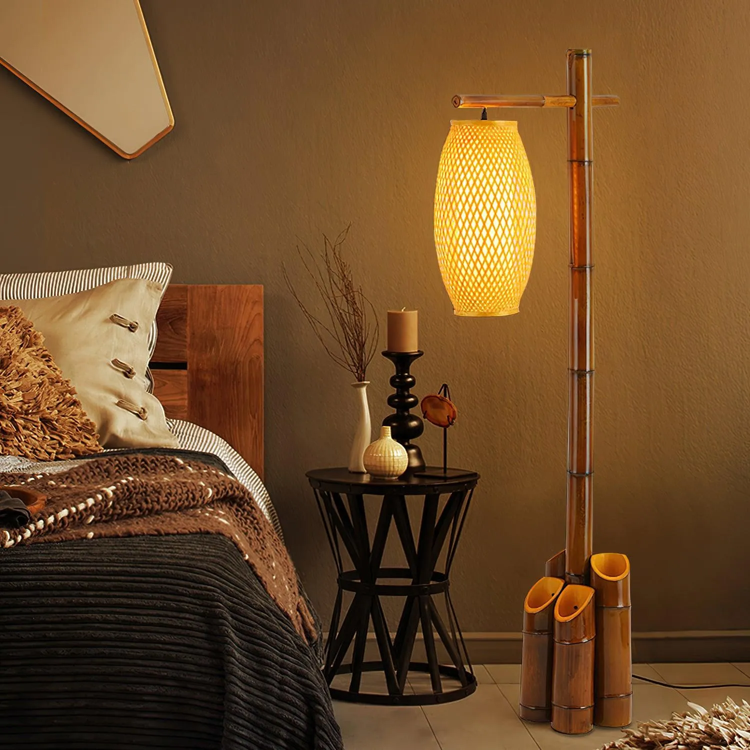 Zen Bamboo Tube Floor Lamp