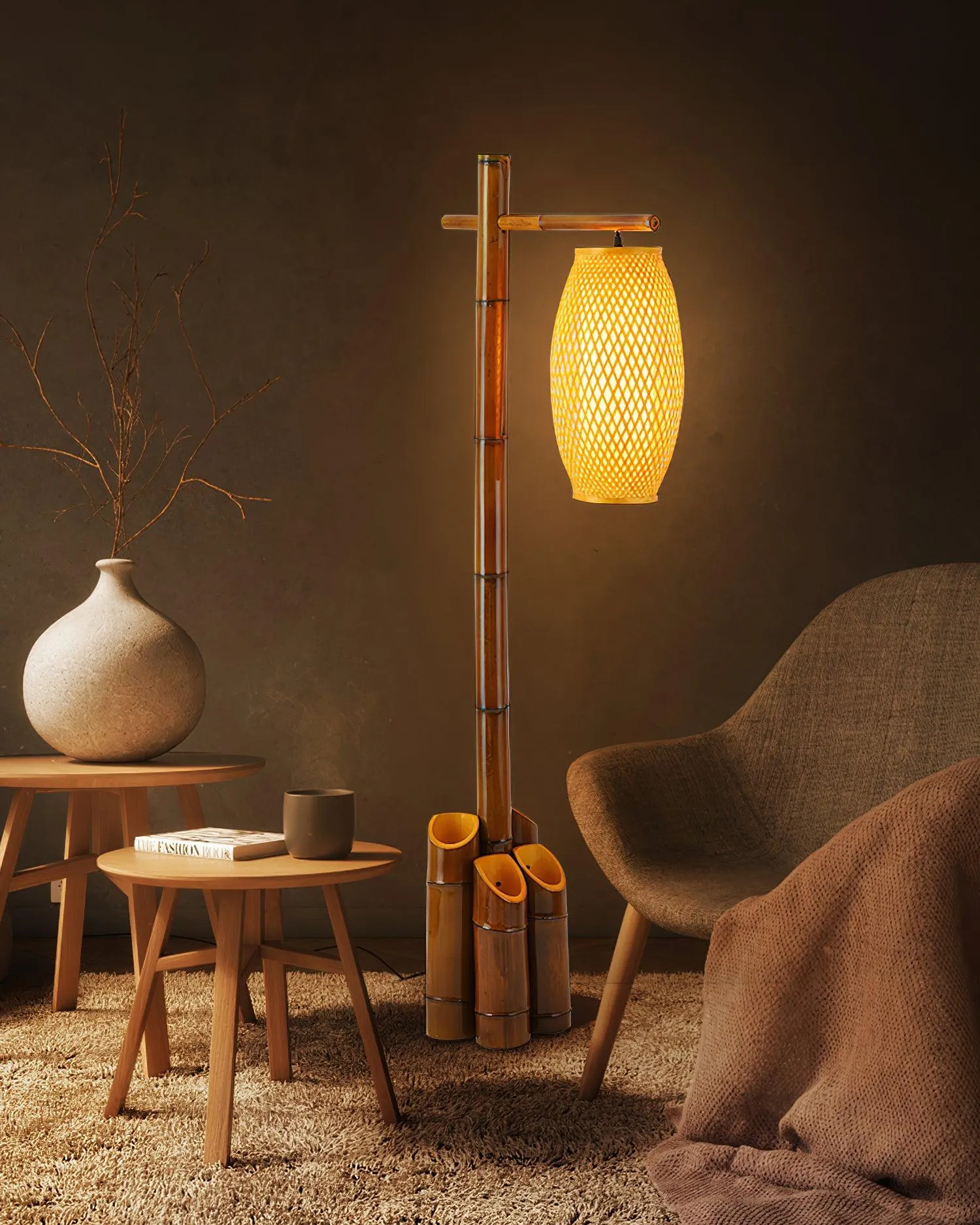 Zen Bamboo Tube Floor Lamp